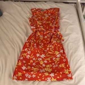 Orange design dress